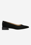Wojas Black Heeled Leather Flats | 46215-61
