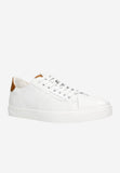 Wojas Men's White Leather Sneakers with Light Brown Additions | 1016759