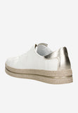 Wojas White Leather Sneakers with Decorative Sole | 4621478