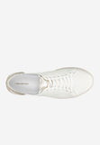 Wojas White Leather Sneakers with Decorative Sole | 4621478