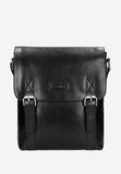Wojas Black Leather Messenger Bag | 80355-51