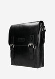 Wojas Black Leather Messenger Bag | 80355-51