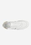 Wojas White and Golden Leather Sneakers | 46211-79