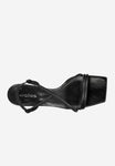 Wojas Black Leather Open Toe High Heels | 76127-51