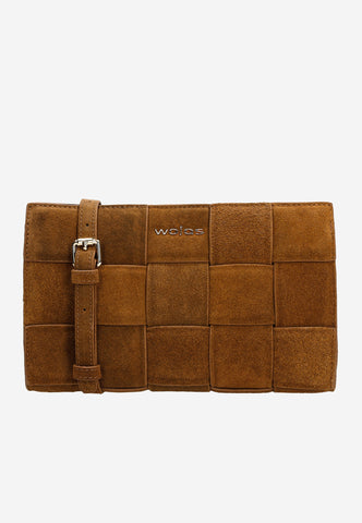 Wojas Brown Nubuck Leather Crossbody Bag | 80235-63