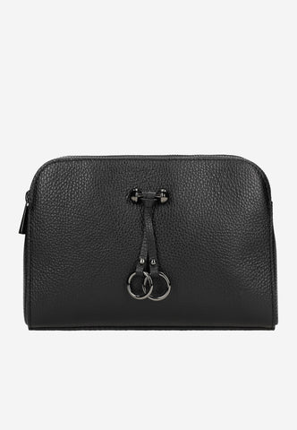 Wojas Small Black Leather Crossbody Bag | 8031051