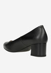Wojas Black Leather Pumps | 3512151