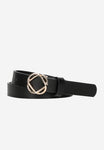 Wojas Women's Black Leather Belt with Original Buckle | 9305851