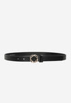 Wojas Women's Black Leather Belt with Original Buckle | 9305851