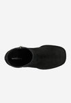 Wojas Black Velour Leather Heeled Boots | 5520261