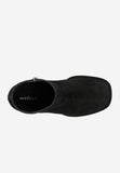 Wojas Black Velour Leather Heeled Boots | 5520261
