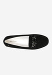 Wojas Black Leather Loafers with Crystal Details | 4620861