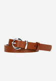 Wojas Women's Brown Leather Belt with Silver Buckle | 9309453