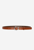 Wojas Women's Brown Leather Belt with Silver Buckle | 9309453