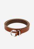 Wojas Women's Brown Leather Belt with Silver Buckle | 9309453