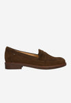 Wojas Brown Velour Leather Loafers | 4622262