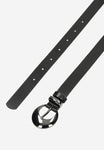 Wojas Women's Black Leather Belt with Original Buckle | 9309151