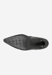 Wojas Black Insulated Leather Quilted Ankle Boots | 5520581