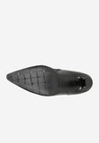 Wojas Black Insulated Leather Quilted Ankle Boots | 5520581