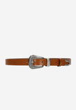 Wojas Women's Brown Leather Belt with Decorative Buckle | 9301252