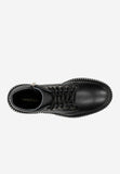 Wojas Black Leather Insulated Ankle Boots with Golden Zipper on The Sole | 6409859