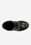Wojas Black Leather Heeled Ankle Boots |  6410571
