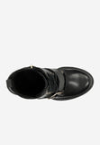 Wojas Black Leather Heeled Ankle Boots |  6410571