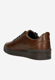 Wojas Dark Brown Leather Sneakers with Decorative Zipper | 1014952