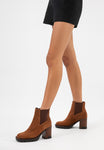 Wojas Brown Velour Leather Ankle Boots | 5515762
