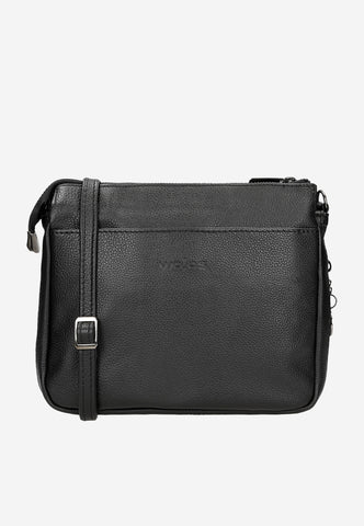 Wojas Black Leather Shoulder Bag | 685451