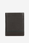 Wojas Brown Leather Wallet with Dark Green Stripe | 9107852