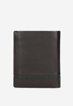 Wojas Brown Leather Wallet with Dark Green Stripe | 9107852