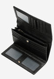 Wojas Large Embossed Black Leather Wallet | 9106031