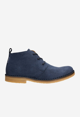 Wojas Dark Blue Leather Ankle Boots | 2440066