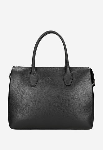 Wojas Black Leather Tote Bag | 8022251