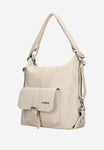 Wojas 2 in 1 Beige Leather Backpack and Handbag | 8002154