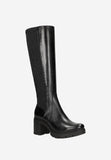 Wojas Black Leather Knee High Boots | 7104881