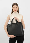 Wojas Black Leather Large Tote Bag | 8034651