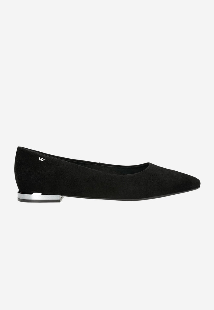 Shiny black ballet flats discount