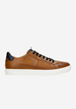 Wojas Men's Brown Leather Sneakers with Dark Blue Additions | 1016752