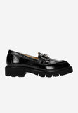 Wojas Black Patent Leather Loafers on a Solid Sole | 4626431