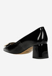 Wojas Black Patent Leather Heels with Golden Details | 3514131