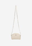 Wojas Beige Leather Crossbody Bag with Golden Strap | 8032154