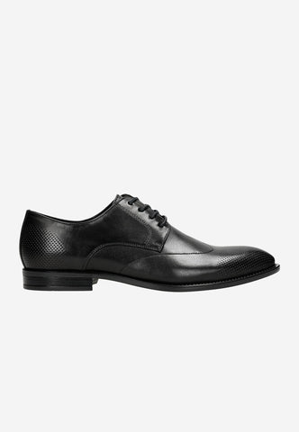 Wojas Men's Black Leather Dress Shoes | 1019551