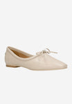 Wojas Beige Leather Ballet Flats | 4630054