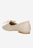 Wojas Beige Leather Ballet Flats | 4630054