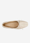 Wojas Beige Leather Ballet Flats | 4630054