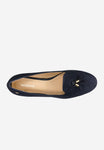 Wojas Dark Blue Velour Leather Loafers with Decorative Tassels | 4500167