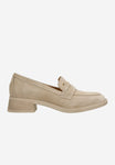 Wojas Beige Velour Leather Loafers | 4629664