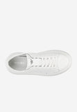 Wojas White Leather Wedges Sneakers | 4628559